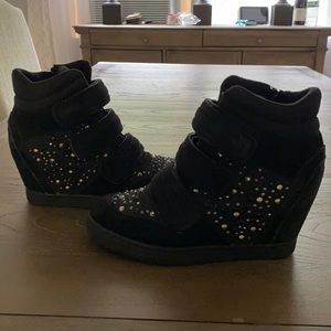 Aldo Black Sneaker Wedges